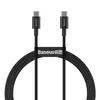 Kabel Baseus CATYS-B01 USB-C - USB-C PD QC FCP 100W 5A 480Mb/s 1m - czarny